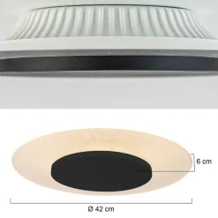 Plafondlamp Lido zwart 42cm indirect><noscript><img width=