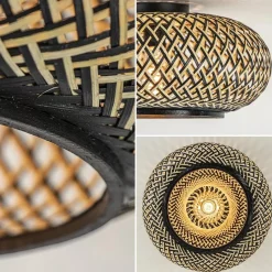 Plafondlamp Maze bamboe/zwart 40cm><noscript><img width=