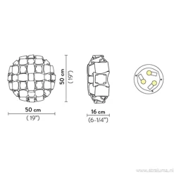 Plafondlamp Mida silver 50cm><noscript><img width=