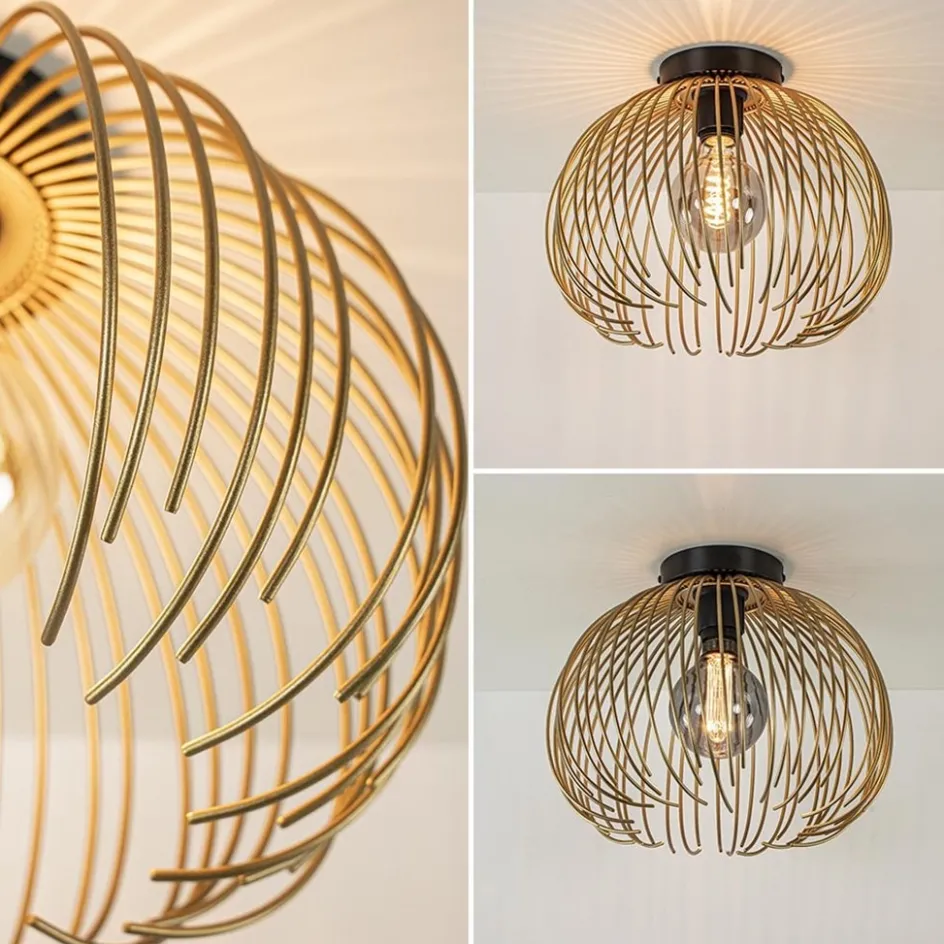 Plafondlamp Nest matgoud/zwart>Straluma Hot