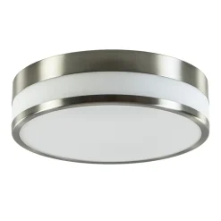 Plafondlamp nikkel/glas IP44 3-step dim.>Straluma Clearance