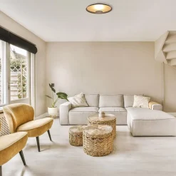 Plafondlamp Oro 35cm zwart/matgoud><noscript><img width=