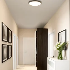 Plafondlamp Piatto 30 zwart + bew.sensor><noscript><img width=