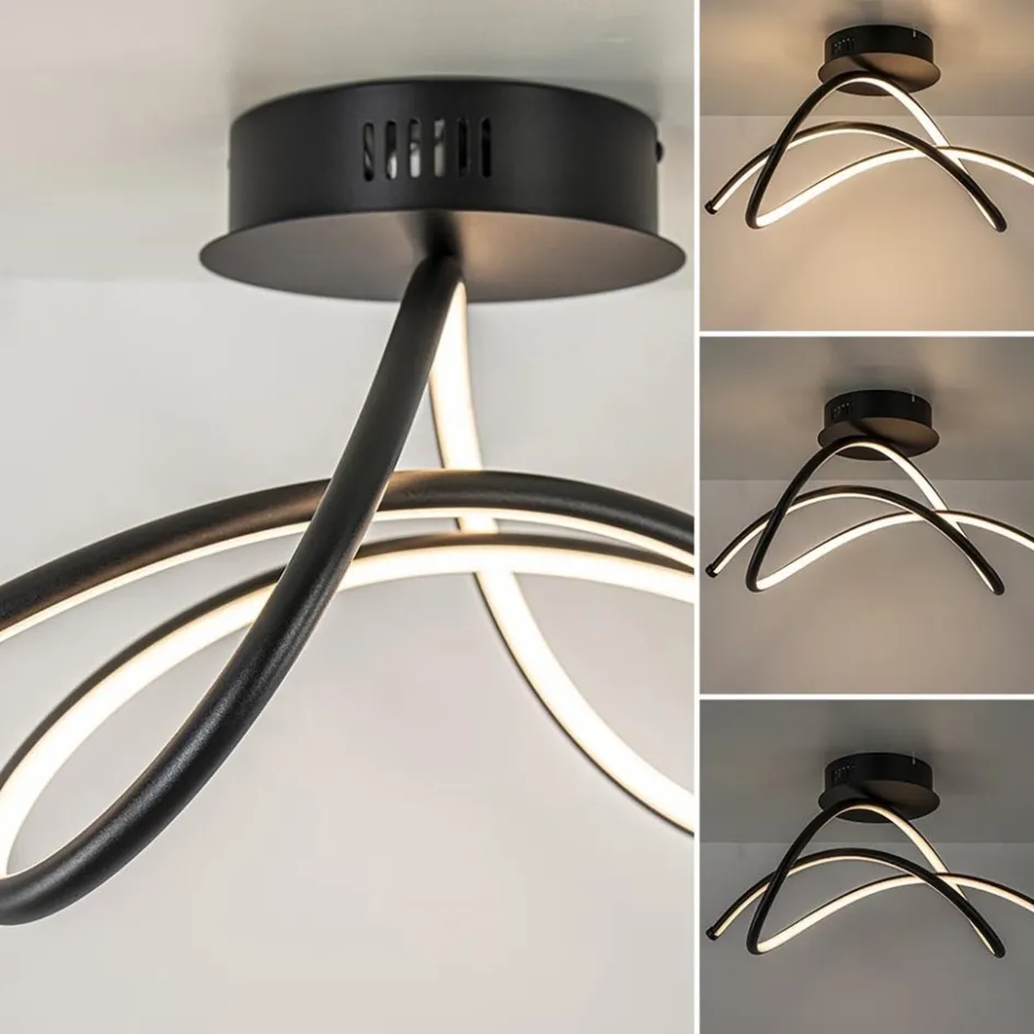 Plafondlamp Plaza zwart 3-switchdim>Straluma Clearance