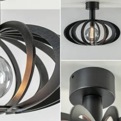 Plafondlamp Plywood zwart hout><noscript><img width=