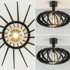 Plafondlamp Plywood zwart hout><noscript><img width=