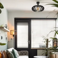 Plafondlamp Plywood zwart hout><noscript><img width=