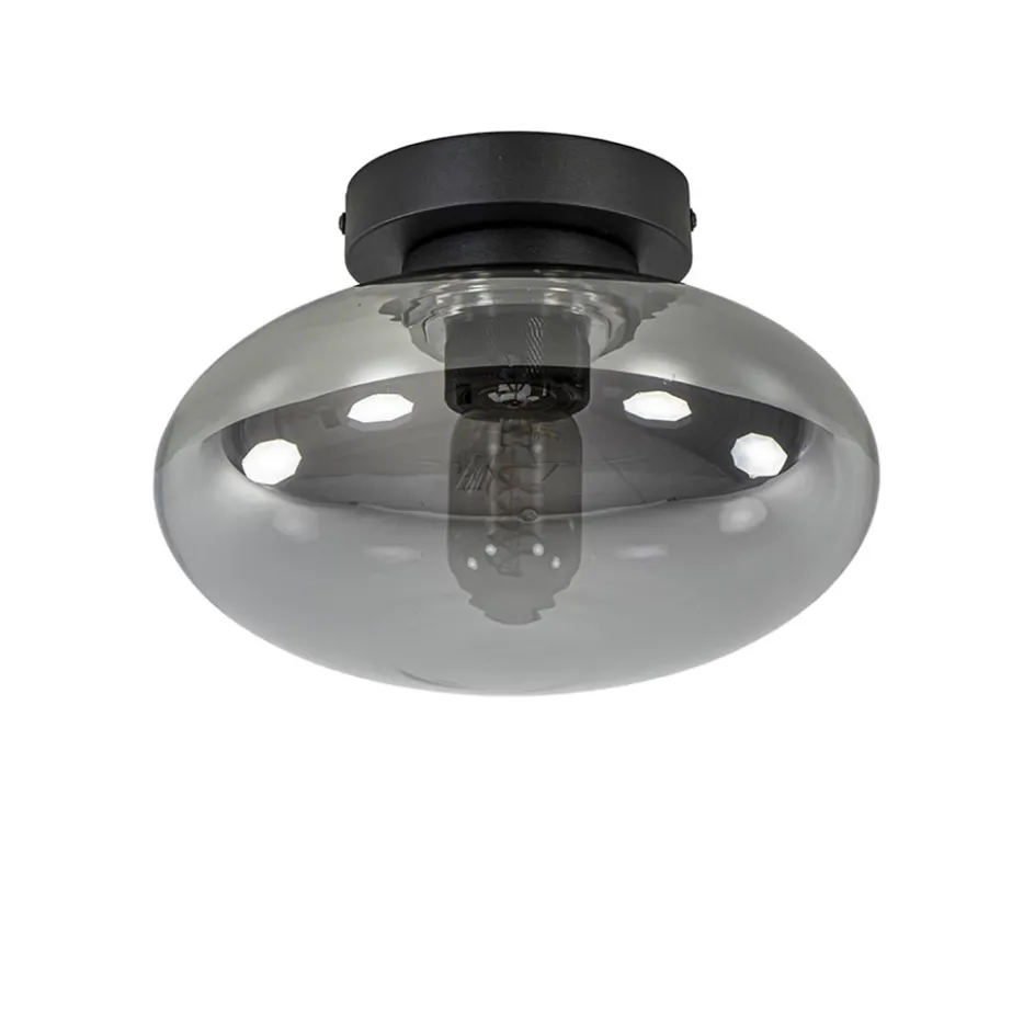 Plafondlamp Reflexion zwart+smoke glas>Straluma Hot