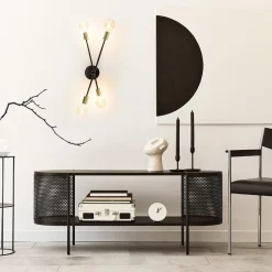 Plafondlamp Sticks 4L zwart/goud excl. e27 l.b.><noscript><img width=