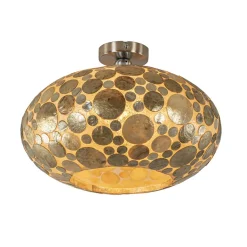Plafondlamp Ufo goud schelpen 40cm>Straluma Best