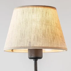 Plafondlamp zwart met beige kapjes><noscript><img width=