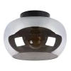 Plafondlamp zwart met smoke glas>Straluma Clearance
