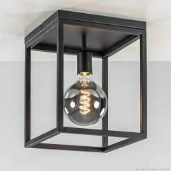 Plafondlamp zwart open frame>Straluma