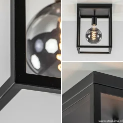 Plafondlamp zwart open frame><noscript><img width=