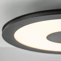 Plafondlamp zwart rond 38cm 3-st.dim.><noscript><img width=