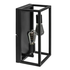 Plafondlamp/wandlamp zwart open frame>Straluma Hot