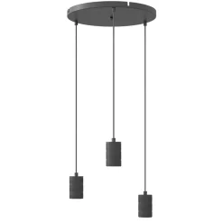 Plafondplaat 3-l rond 40cm zwart excl.lb>Straluma Discount