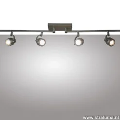 Plafondspot balk 4-lichts nikkel verstel>Straluma Sale