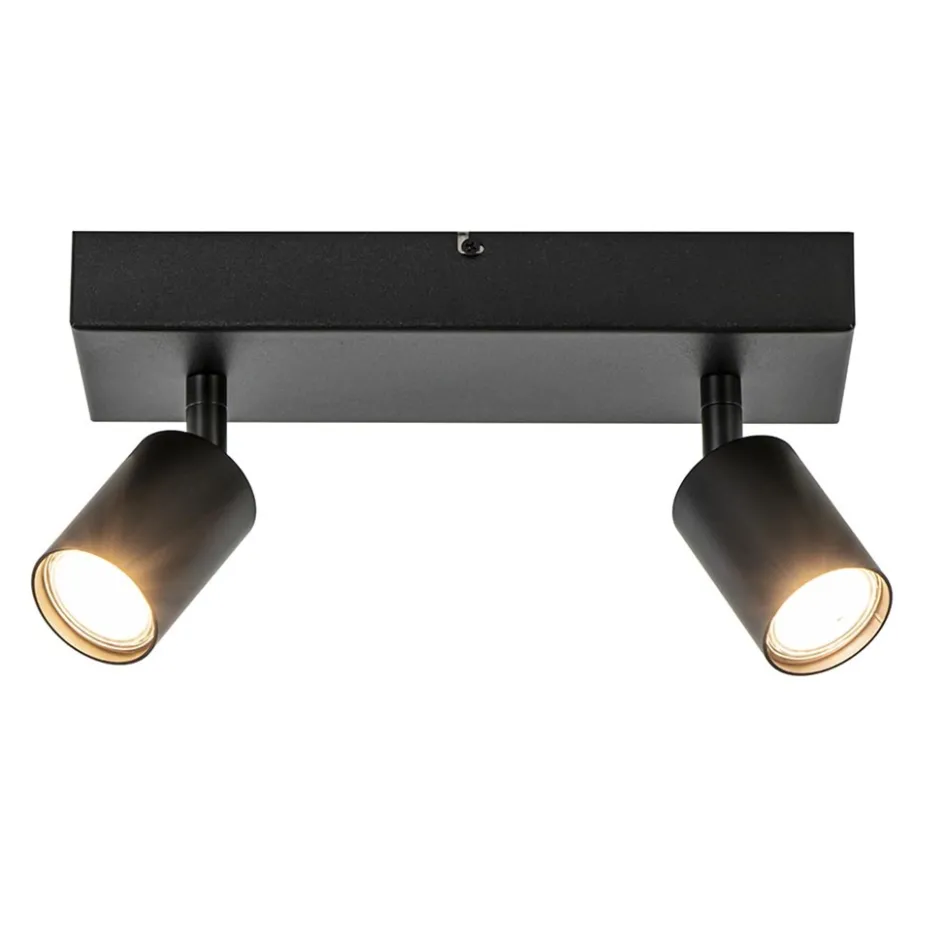 Plafondspot Bounce 2L balk zwart>Straluma Hot