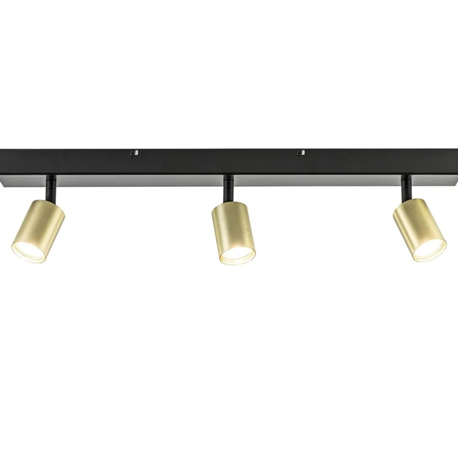 Plafondspot Bounce 3L 70cm zwart/goud>Straluma Discount