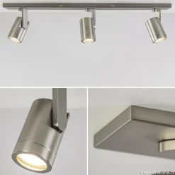 Plafondspot Halo 3L balk rvs gu10><noscript><img width=