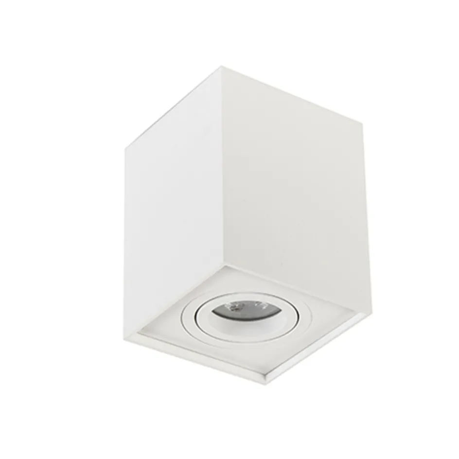 Plafondspot kubus wit verstelbaar gu10>Straluma Hot