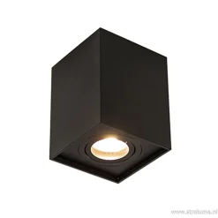 Plafondspot kubus zwart kantelbaar gu10>Straluma Best