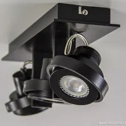Plafondspot 3L op balk zwart gu10 incl.><noscript><img width=