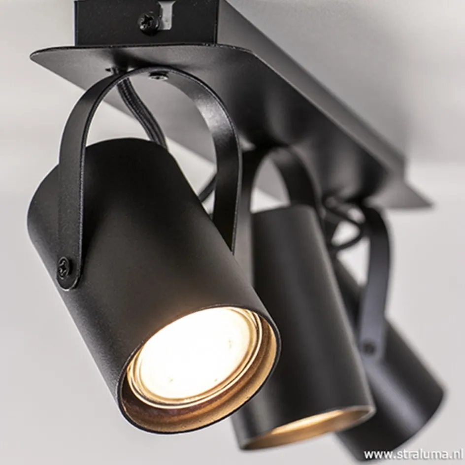 Plafondspot 3L op balk zwart>Straluma Outlet