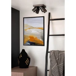 Plafondspot 4L vierkant gunmetal incl. gu10><noscript><img width=