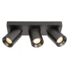 Plafondspot 3-lichts balk gunmetal gu10>Straluma
