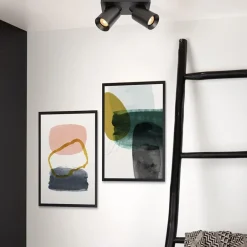 Plafondspot 2-lichts gunmetal incl. gu10><noscript><img width=