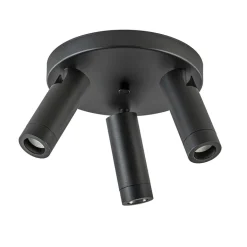 Plafondspot 3-lichts mat zwart/goud verstelbaar>Straluma Outlet