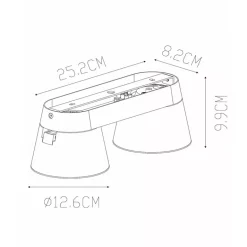 Plafondspot 2-lichts mat zwart exclusief GU10-ES111><noscript><img width=