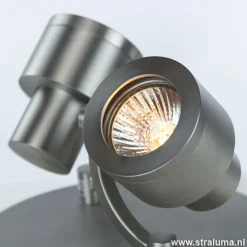 Plafondspot 2-lichts rond nikkel gu10><noscript><img width=