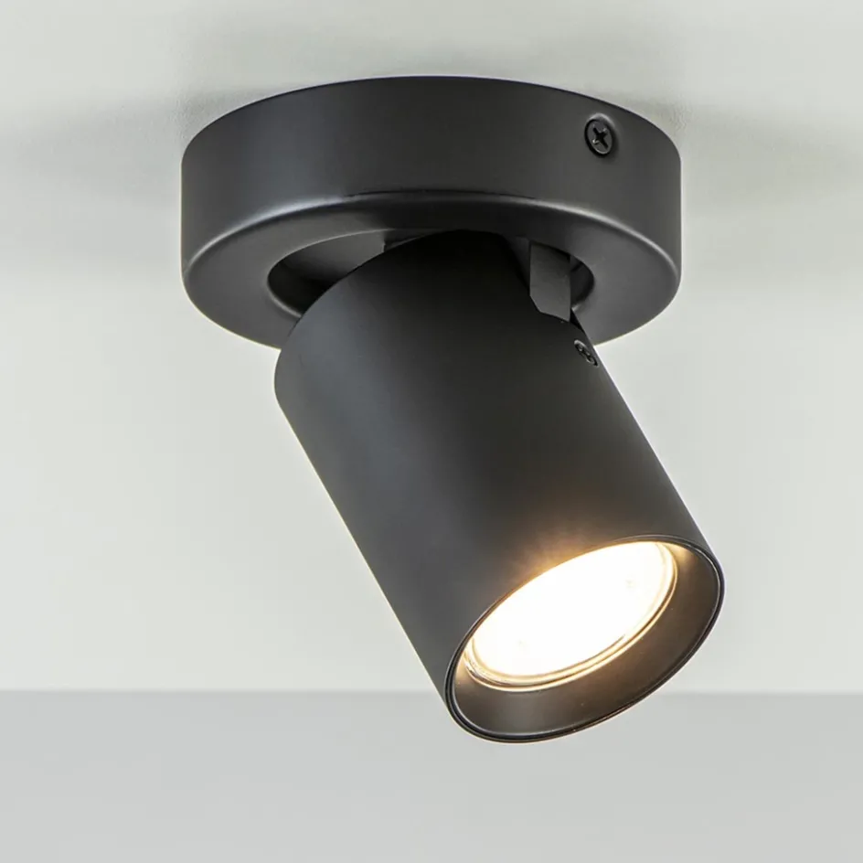 Plafondspot Oliver enkel tube zwart gu10>Straluma Outlet