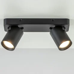 Plafondspot Oliver 2L zwart balk+tubes>Straluma New