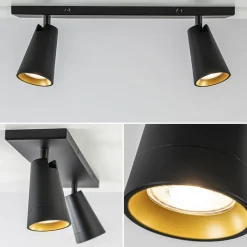 Plafondspot Petunia 2L balk zwart/goud><noscript><img width=