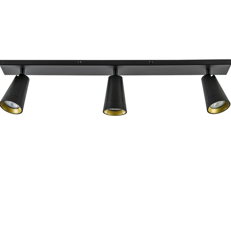 Plafondspot Petunia 3L balk zwart/goud>Straluma Sale