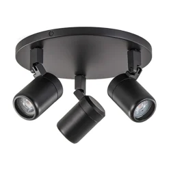 Plafondspot Rain 3L rond zwart IP44>Straluma New