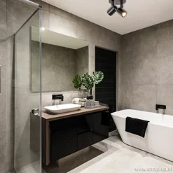 Plafondspot Rain 2L rond zwart IP44><noscript><img width=