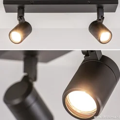Plafondspot Rain 2L zwart balk IP44>Straluma Best
