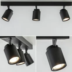 Plafondspot Razza 3L balk zwart gu10><noscript><img width=