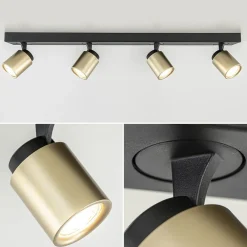 Plafondspot Razza 4L balk zwart/matgoud><noscript><img width=