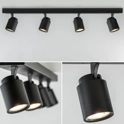 Plafondspot Razza 4L balk zwart gu10><noscript><img width=