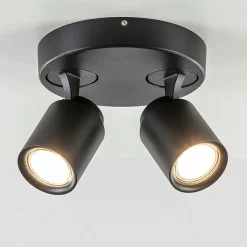 Plafondspot Razza 2L rond zwart gu10>Straluma Outlet