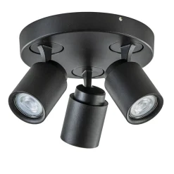 Plafondspot Razza 3l rond zwart gu10>Straluma Hot