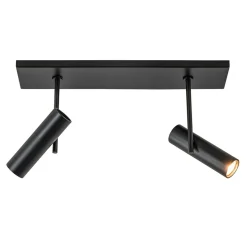 Plafondspot Trend 2L balk zwart gu10mini>Straluma Outlet