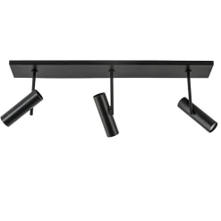 Plafondspot Trend 3L balk zwart gu10mini>Straluma Best