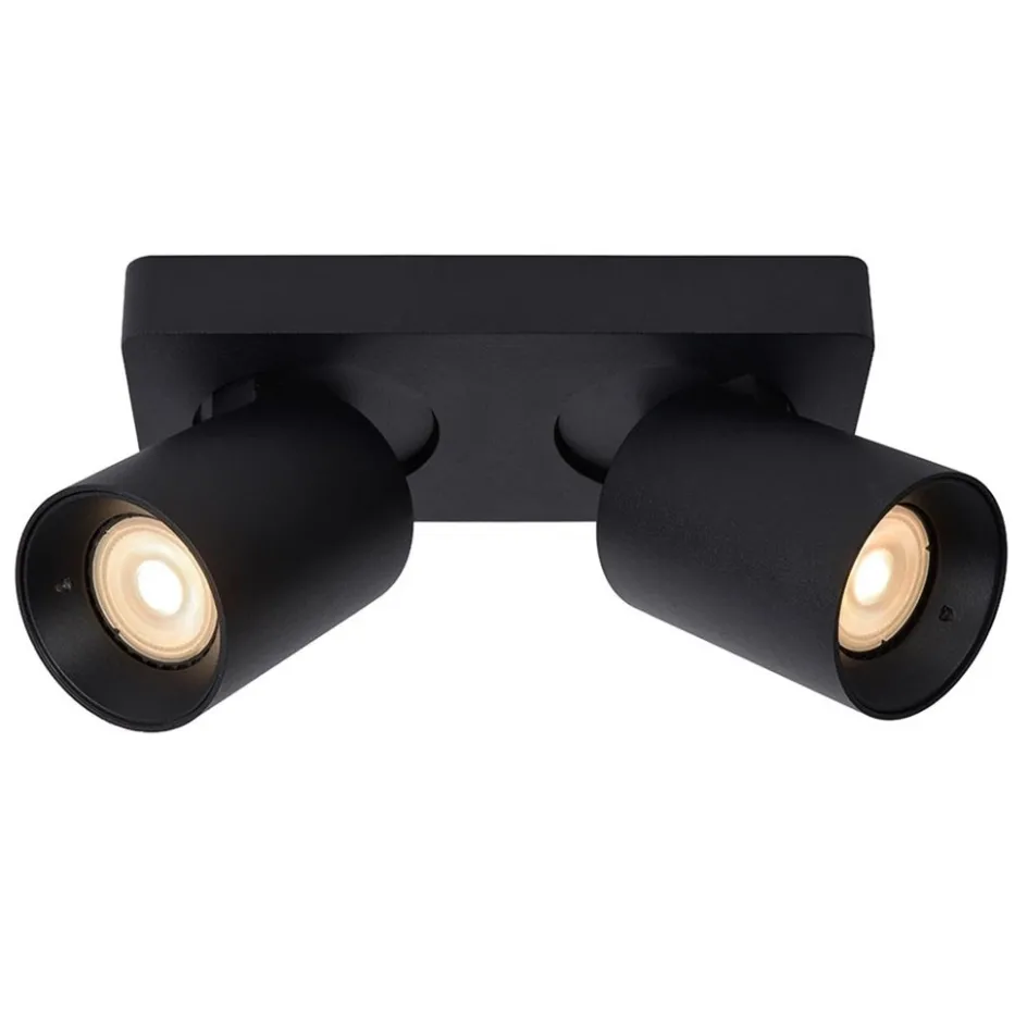 Plafondspot tube 2-L zwart incl.gu10 dtw>Straluma Discount